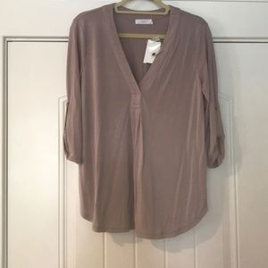 Lush 3/4 sleeve lilac top